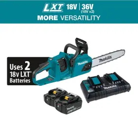 Xcu07pt Makita Chainsaw Kit 14 Inch 18v X2 36v Li-ion Cordless With 2 Batteries Charger