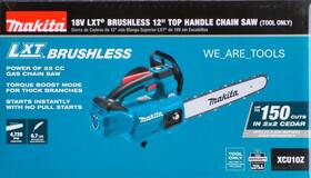 Makita Xcu10z New 12 Inch Chain Saw Cordless Brushless 18v Battery