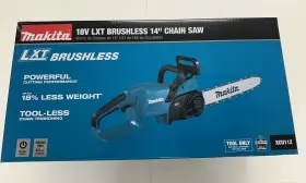 Xcu11z Makita New In Box Chain Saw 14 Inch 18v Cordless Brushless Lxt 18 Volt