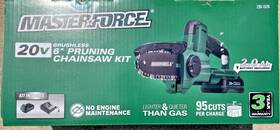 Masterforce 239-1578 6 Inch Brushless Pruning Chainsaw W Battery And Charger Like Milwaukee New