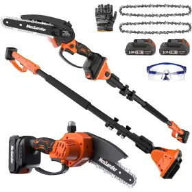 Maxlander 717701191257 2-in-1 Cordless Pole Saw And Mini Chainsaw 6ftft Electric Saws For