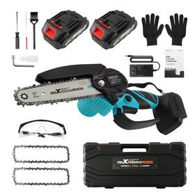 Maxpeedingrods 6gje2h 21v Cordless For Mini Chainsaw 2000mah Battery 3 Chain Portable Wood Cutting Saw