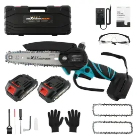 7qrx5j Maxpeedingrods Cordless For Mini Chainsaw 21v 2000mah 3 Quality Chains Portable Storage Box Kit