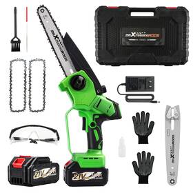 Maxpeedingrods 9qbm1v Brushless Cordless For Mini Chainsaw 1200w 6 Inch 8 Bar 2 Battery Protable Handheld