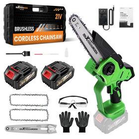 Maxpeedingrods Bfu97l Handheld Chain Saw For Mini Chainsaw 3000mah 2 Batteries Powered