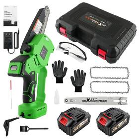 Maxpeedingrods F8kr3p Brushless Cordless Mi-ni Chainsaw 1200w 6 Inch 8 Bar 2x3000mah Battery With Case