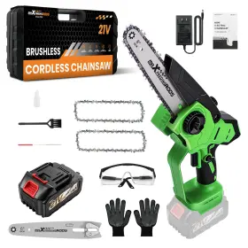 Fso93c Maxpeedingrods 1200w For Mini Chainsaw Cordless 8 Inch 6 Battery Powered Electric Handheld