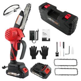 Maxpeedingrods Rpoby9 Electric For Mini Chainsaw 21v Cordless 2 Batteries 3 Chains