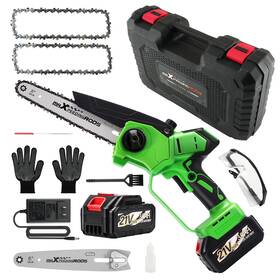 Maxpeedingrods Rpt51i Cordless For Mini Chainsaw 1200w Brushless Motor 6 Inch 8 Bar 2 Battery Pruning Kit