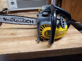 Mcculloch 3200-14 Pro-mac Gas Chainsaw Yellow Gray Anti-vibration Metal Plastic