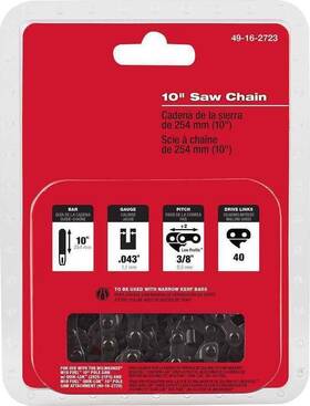 Mfwnyvn 49-16-2723 For Milwaukee 10 Inch Saw Chain M18 Fuel Quik Lok Pole