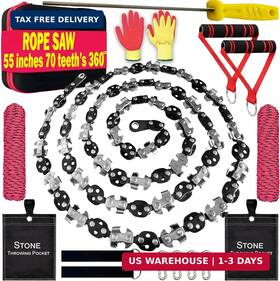 Mian Mu 198715307795 55 Inch High Limb Rope Saw - Dual Sided Pocket Chainsaw With 70 Sharp Teeth 360