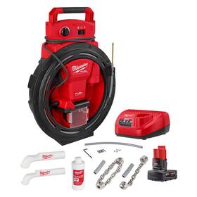 Milwaukee 2519-21 M12 Fuel 12v High Speed Chain Snake For 1-1/4 Inch -2 Pipes