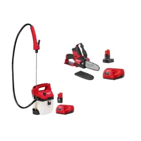 2527-21-2528-21g1 Milwaukee Pruning Saw 6 Inch 12v Li-ion With Sprayer 1 Gal. 2 Batteries Chargers
