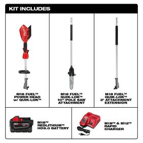 Milwaukee 2825-21ps M18 Fuel 18-volt Lithium-ion Brushless Cordless 10 Inch Pole