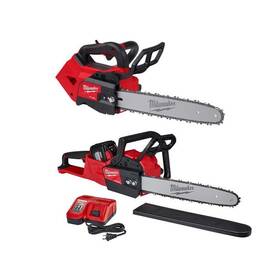 Milwaukee 2826-20t-2727-21hd Chainsaw 18v Li-ion Cordless Top-handle 15-mps .043ga Charger Scabbard