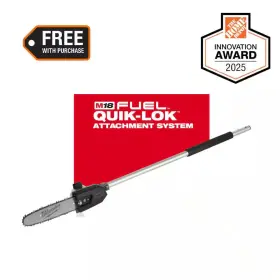 Milwaukee 445020765738 M18 Fuel Quik-lok 10 Inch Pole Saw Attachment Tool-only