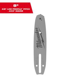 Milwaukee 5098676 8 Inch Pruning Saw Guide Chainsaw Bar With 33 Drive Links Length
