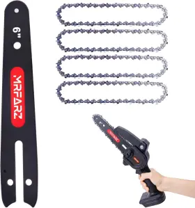 Mrfarz 768383067576 6ftft Mini Chain Saw Bar With 4pcs Chainsaw Chains 1/4 Inch Lp Pitch 0.043 Gauge 37 Link