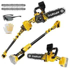 Naokev 717328485364 2-in-1 Cordless Pole Saw 8 Inch Brushless Chainsaws Compatibility With
