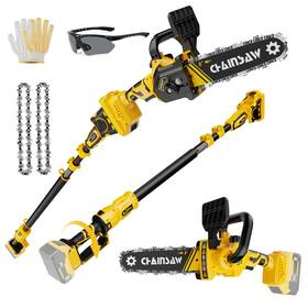 Naokev 717382464589 2-in-1 Cordless Pole Saw 8 Inch Brushless Chainsaws Compatibility With