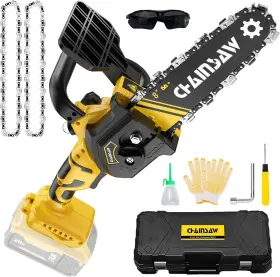 Naokev 717382464619 Mini Chainsaw 8 Inch For Dewalt 20v Max Battery Brushless Cordless Pruning C