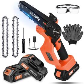 Natiddy 975672957706 Mini Chainsaw Cordless 6 Inch Battery Powered Electric With 2 Batter