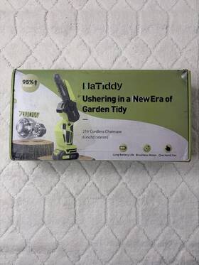 Natiddy Gb-cs003 21v Cordless Mini Chainsaw 6 Inch Brushless Motor New Dual 2ah Battery