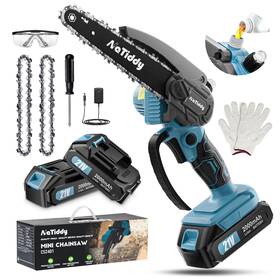 Natiddy Gb-cs2401-blue Mini Chainsaw Cordless 6 Inch Electric With Auto Oiler Powe