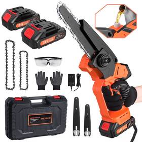 Nexpow 798336939391 6 And 8 Inch Mini Chainsaw Electric Orange