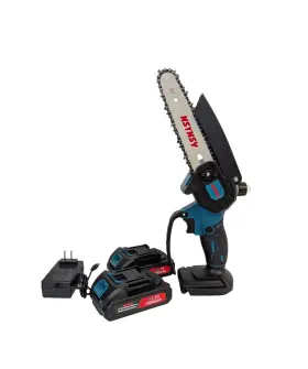 Mo8492779837958 Nsynsy 6 Inch 21 Volt Cordless Chainsaw Battery Auto Oiler Log Firewood Tree Branch Cutter