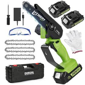 Odogym 763967741613 Mini Chainsaw 6 Inch Cordless 2 Rechargeable Batteries Powered All 40v Larg