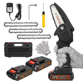 Oneleaf Mc-mp-24v4in Cordless Upgrade With 3 Chain 24v Strong Power 2 Batteries And Charger P