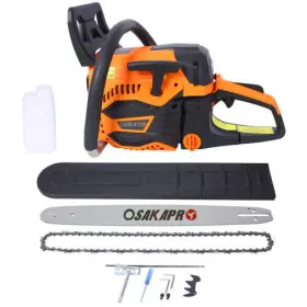 Osakpro 696177979777 62cc 2-cycle Gas Powered Chainsaw Petro Handheld Cordless Chain Saw Wood Cutting