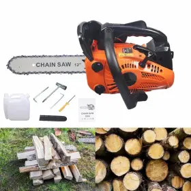 25.4cc Paddsun 680358250120 2500 Gas Chainsaw 1.2hp Engine 12-inch Bar Anti-vibration