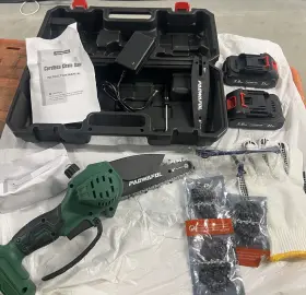 Paowafol 748095707090 Mini Chainsaw Brushless Two 8 Inch Cordless Hand-held Electric