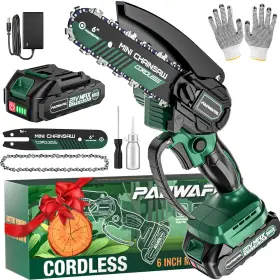 Paowafol 754479870243 Chainsaw 6 Inch Mini Electric Cordless Battery Powered Hand Held Sa Paowafol 754479870243 Chainsaw 6 Inch Mini Electric Cordless Battery Powered Hand Held Sa