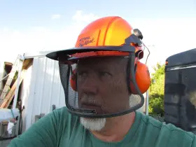 G2001c Peltor Pro Mark Used Stihl Promark Orange Helmet Chainsaw Safety Forestry Hearing Muffs
