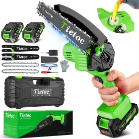 Proxxi 744759860903 6-inch Mini Chainsaw With 2 Batteries - Ideal Gift For Gardeners And Dads