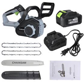 Proxxi 744759907271 20v 12-inch Cordless Electric Chainsaw With Two 4.0ah Rechargeable Batteries
