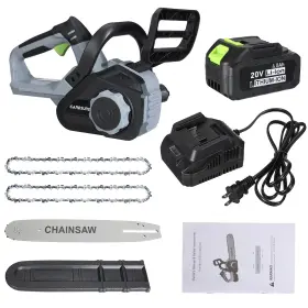 Proxxi 744759907271 20v 12-inch Cordless Electric Chainsaw With Two 4.0ah Rechargeable Batteries