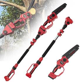 Qesoo 739608073597 Brushless 8 Inch Pole Saw And Mini Chainsaw Compatible With Milwaukee 18v Batte