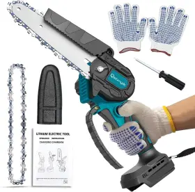Quanshengda 445008182151 Cordless Mini Chainsaw 6 Inch For Makita 18v Lxt No Battery Brushless Portabl