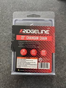 Ridgeline 97011 22 Inch Chainsaw Chain 86 Links .325 Pitch .058 Gauge #97011