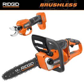 Ridgid 744759381408 18v Brushless 12 Inch Cordless Chainsaw And Pruner Tool Only