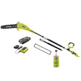 Ryobi 046396055637 40v 10 Inch Cordless Battery Pole Saw Extra Chain And Oil With 2.0 Ah