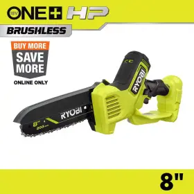 Ryobi 445000779786 One Hp 18v Brushless 8 Inch Battery Compact Pruning Mini Chainsaw Tool Only