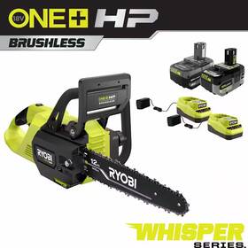 Ryobi 445032668621 One Hp 18v Brushless Whisper Series 12 Inch Battery Chainsaw With 6.0 Ah