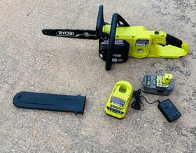 Ryobi 445045294275 One Hp 18v Brushless Whisper Series 12 Inch Battery Chainsaw With 4.0 Ah