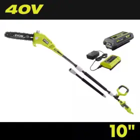Ryobi 445045461486 40v 10 Inch Cordless Battery Pole Saw With 2.0 Ah And Charger